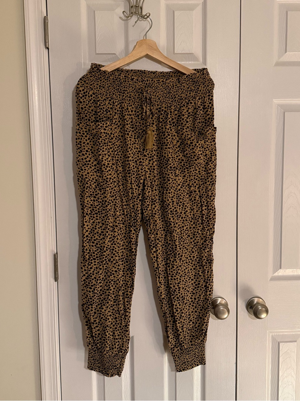 aerie Brown Leopard Print Jogger Pants